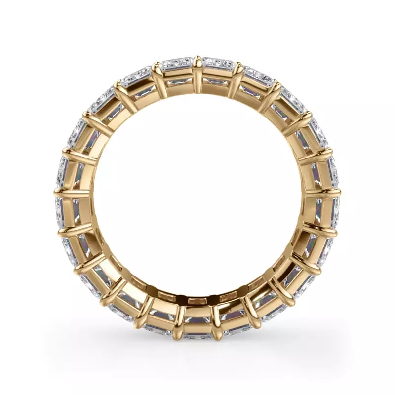 14K Yellow Gold Emerald Cut Diamond Eternity Ring (5.0 ct. tw.)