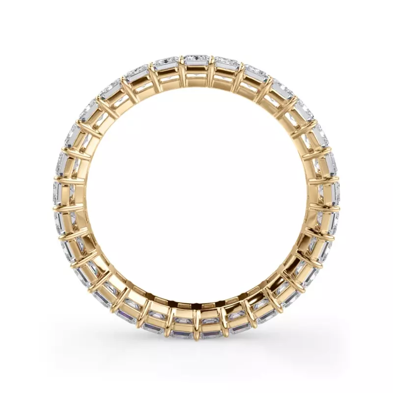 14K Yellow Gold Emerald Cut Lab Diamond Eternity Ring (2.0 ct. tw.)