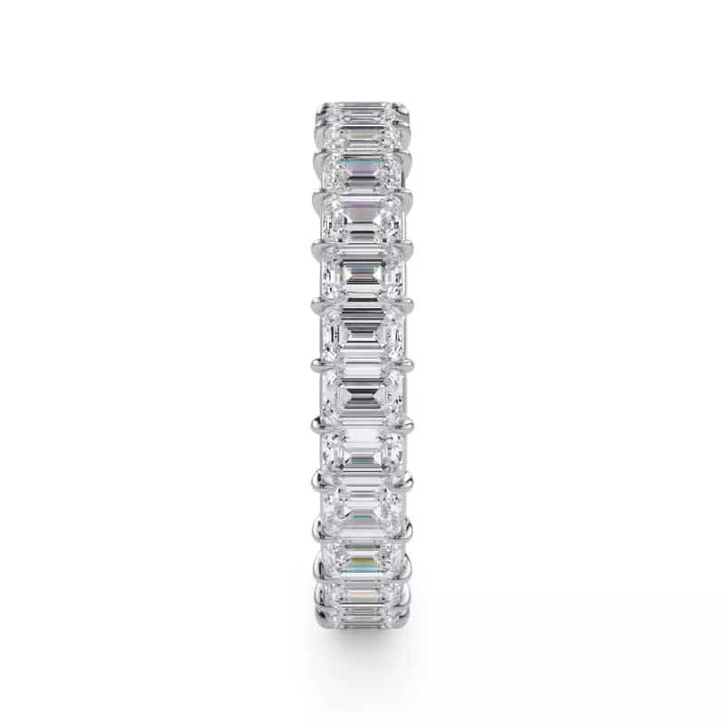 18K White Gold Emerald Cut Lab Diamond Eternity Ring (2.0 ct. tw.)