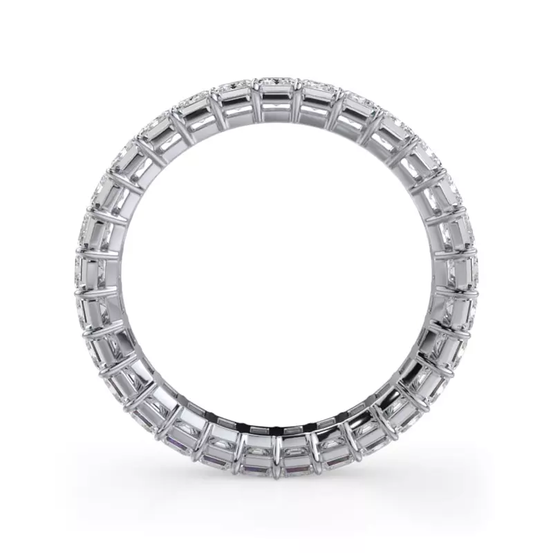 18K White Gold Emerald Cut Lab Diamond Eternity Ring (2.0 ct. tw.)