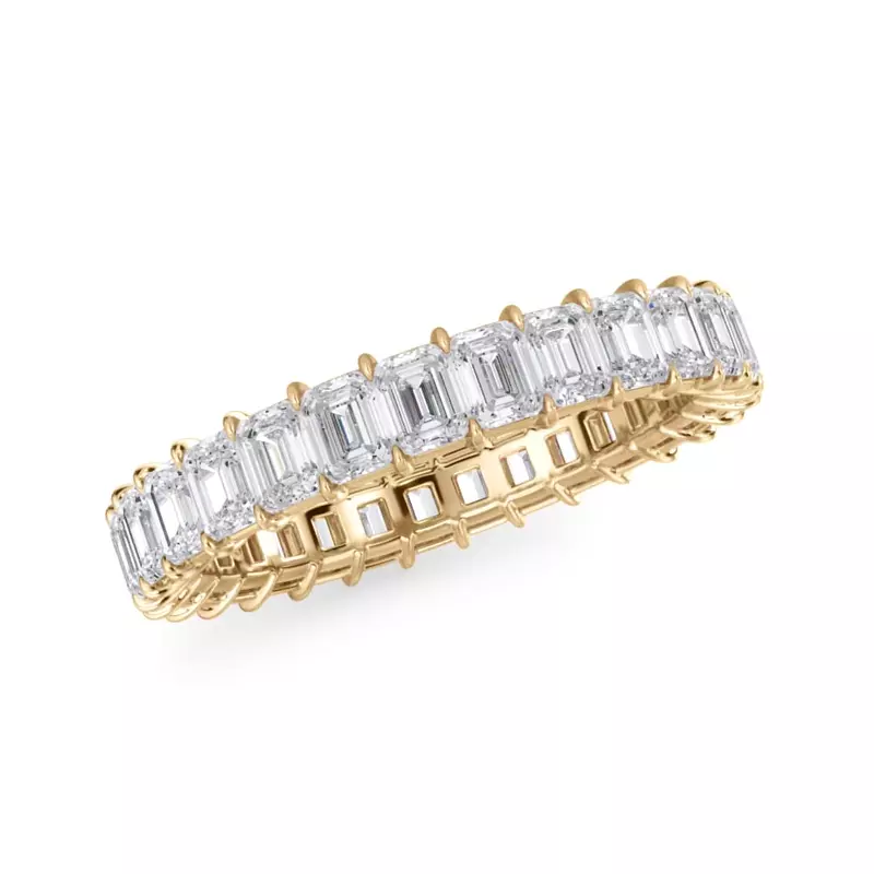 18K Yellow Gold Emerald Cut Diamond Eternity Ring (2.0 ct. tw.)