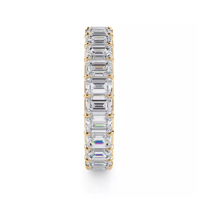 14K Yellow Gold Emerald Cut Lab Diamond Eternity Ring (3.0 ct. tw.)