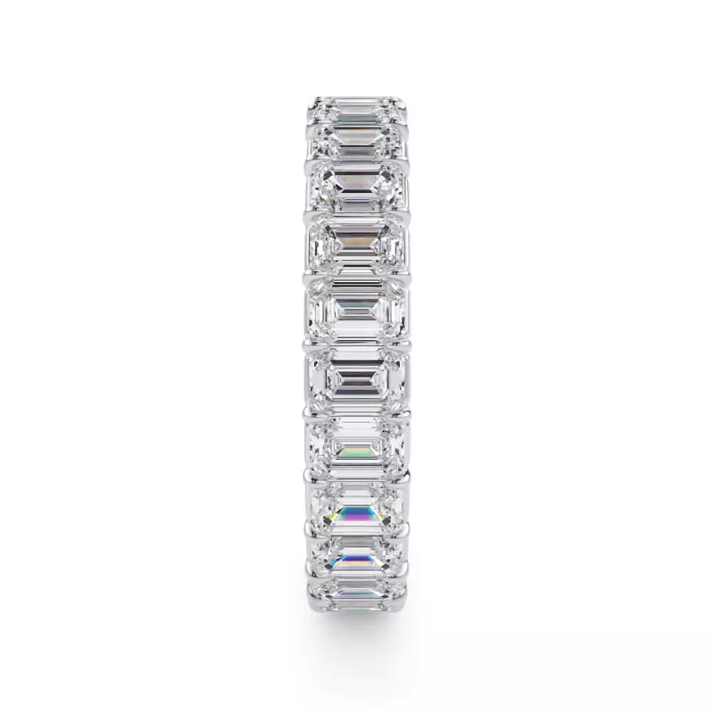 18K White Gold Emerald Cut Lab Diamond Eternity Ring (3.0 ct. tw.)