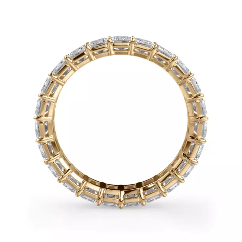 14K Yellow Gold Emerald Cut Lab Diamond Eternity Ring (4.0 ct. tw.)