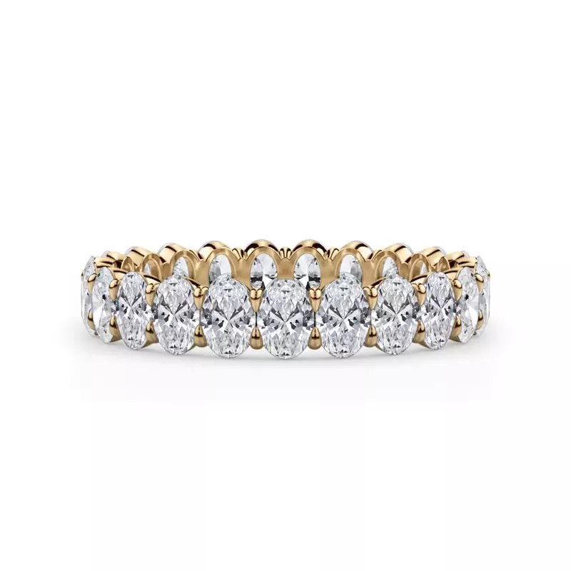 14K Yellow Gold Oval Cut Diamond Eternity Ring (2.0 ct. tw.)
