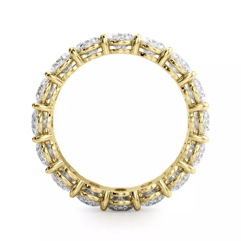 14K Yellow Gold Oval Cut Lab Diamond Eternity Ring (5.0 ct. tw.)