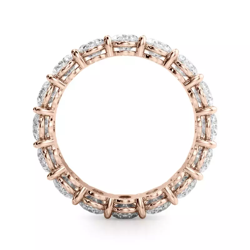 18K Rose Gold Oval Cut Lab Diamond Eternity Ring (5.0 ct. tw.)
