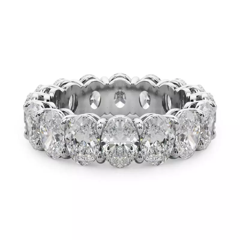 Oval Cut Lab Diamond Eternity Ring (6.0 ct. tw.)