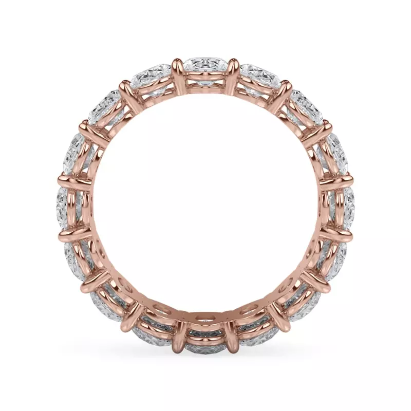 14K Rose Gold Oval Cut Diamond Eternity Ring (6.0 ct. tw.)
