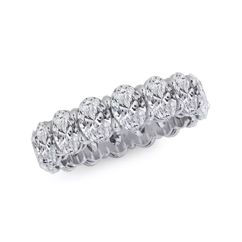 Platinum Oval Cut Diamond Eternity Ring (6.0 ct. tw.)