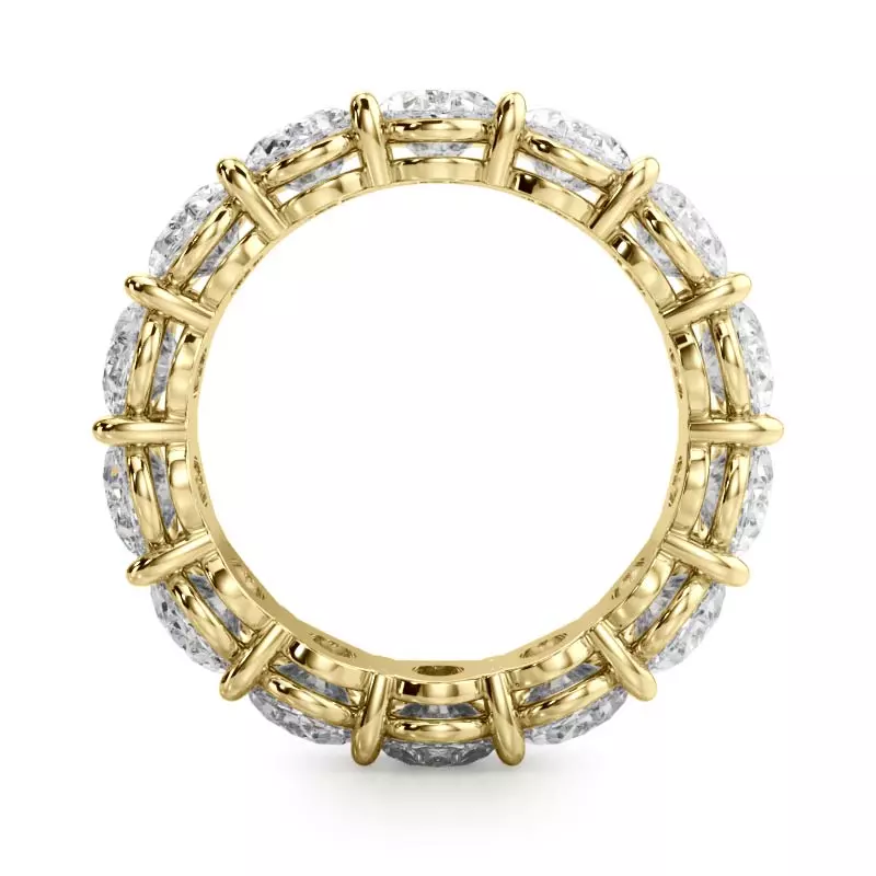 14K Yellow Gold Oval Cut Lab Diamond Eternity Ring (7.0 ct. tw.)