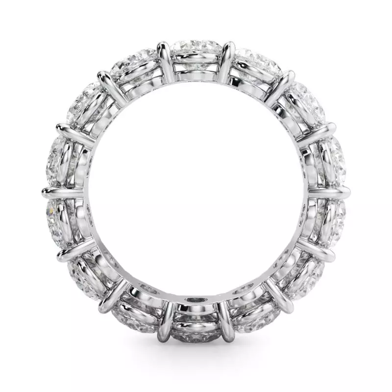 Platinum Oval Cut Lab Diamond Eternity Ring (7.0 ct. tw.)