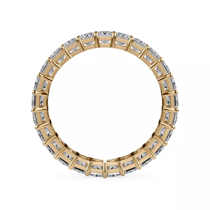 14K Yellow Gold Princess Cut Lab Diamond Eternity Ring (2.0 ct. tw.)