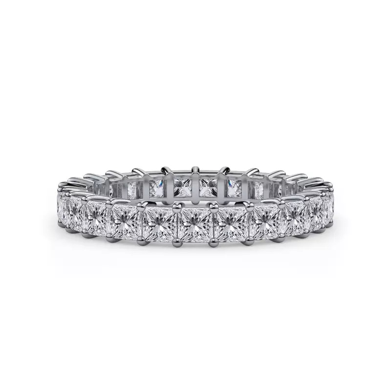 Platinum Princess Cut Lab Diamond Eternity Ring (2.0 ct. tw.)