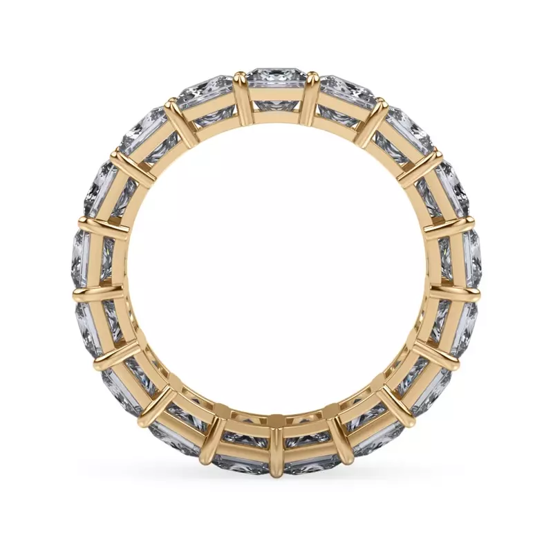 14K Yellow Gold Princess Cut Lab Diamond Eternity Ring (3.0 ct. tw.)