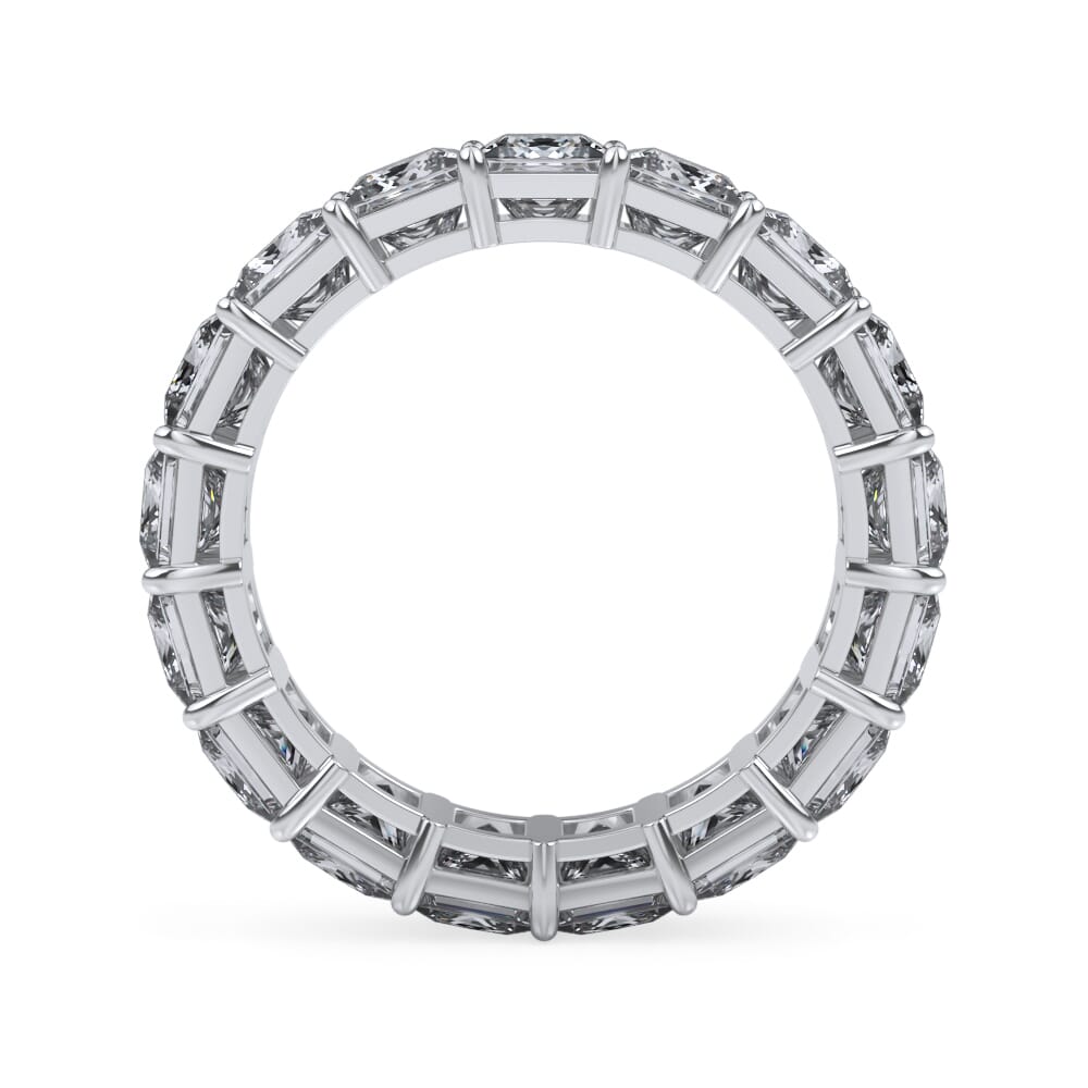 18K White Gold Princess Cut Lab Diamond Eternity Ring (3.0 ct. tw.)