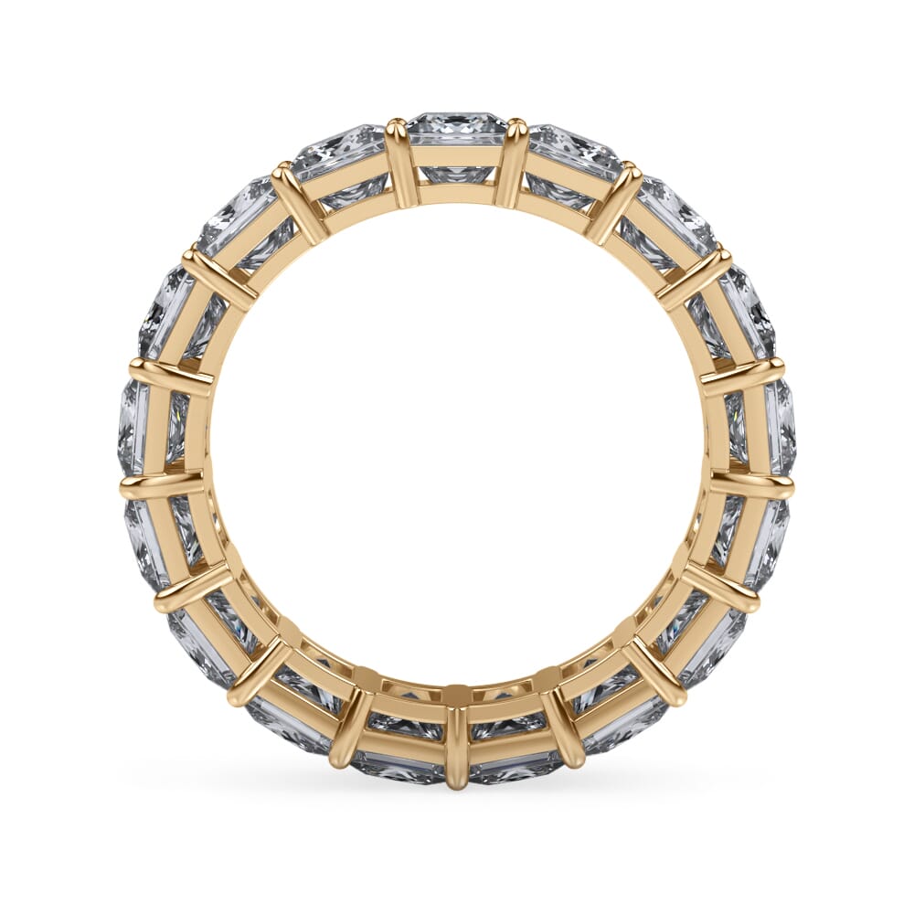 18K Yellow Gold Princess Cut Lab Diamond Eternity Ring (3.0 ct. tw.)
