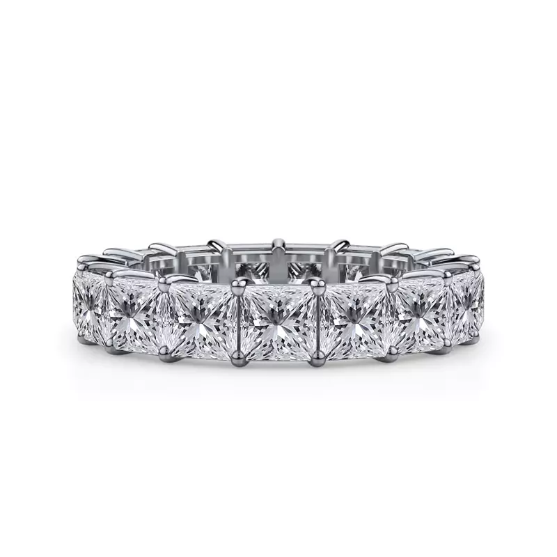 Platinum Princess Cut Lab Diamond Eternity Ring (3.0 ct. tw.)