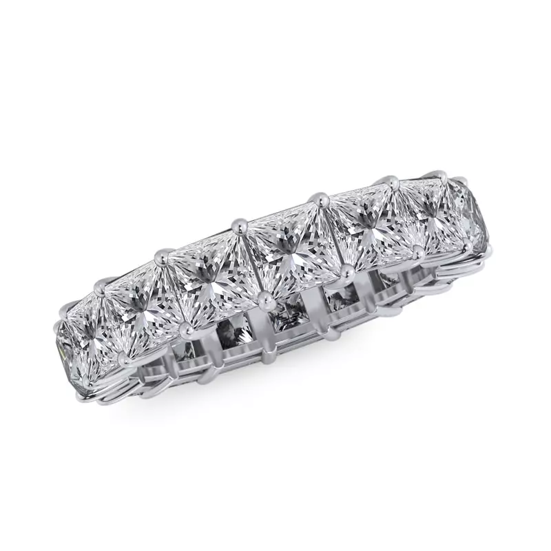 14K White Gold Princess Cut Diamond Eternity Ring (3.0 ct. tw.)