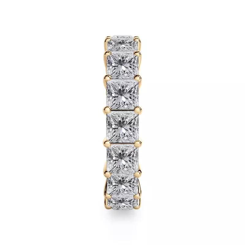14K Yellow Gold Princess Cut Lab Diamond Eternity Ring (4.0 ct. tw.)