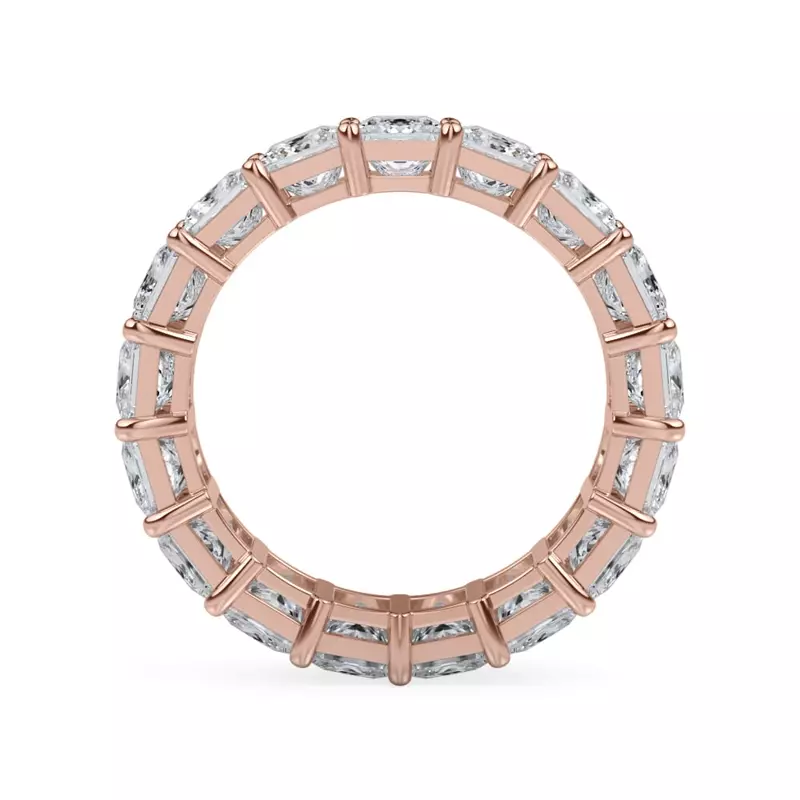 18K Rose Gold Princess Cut Lab Diamond Eternity Ring (4.0 ct. tw.)