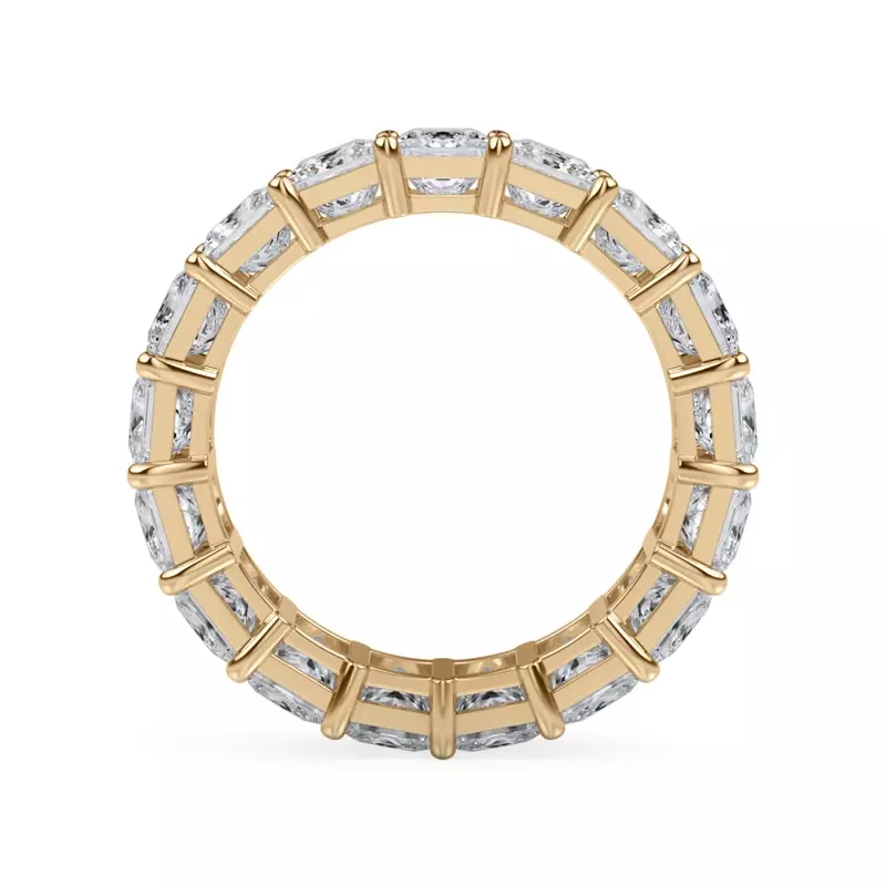 18K Yellow Gold Princess Cut Lab Diamond Eternity Ring (4.0 ct. tw.)