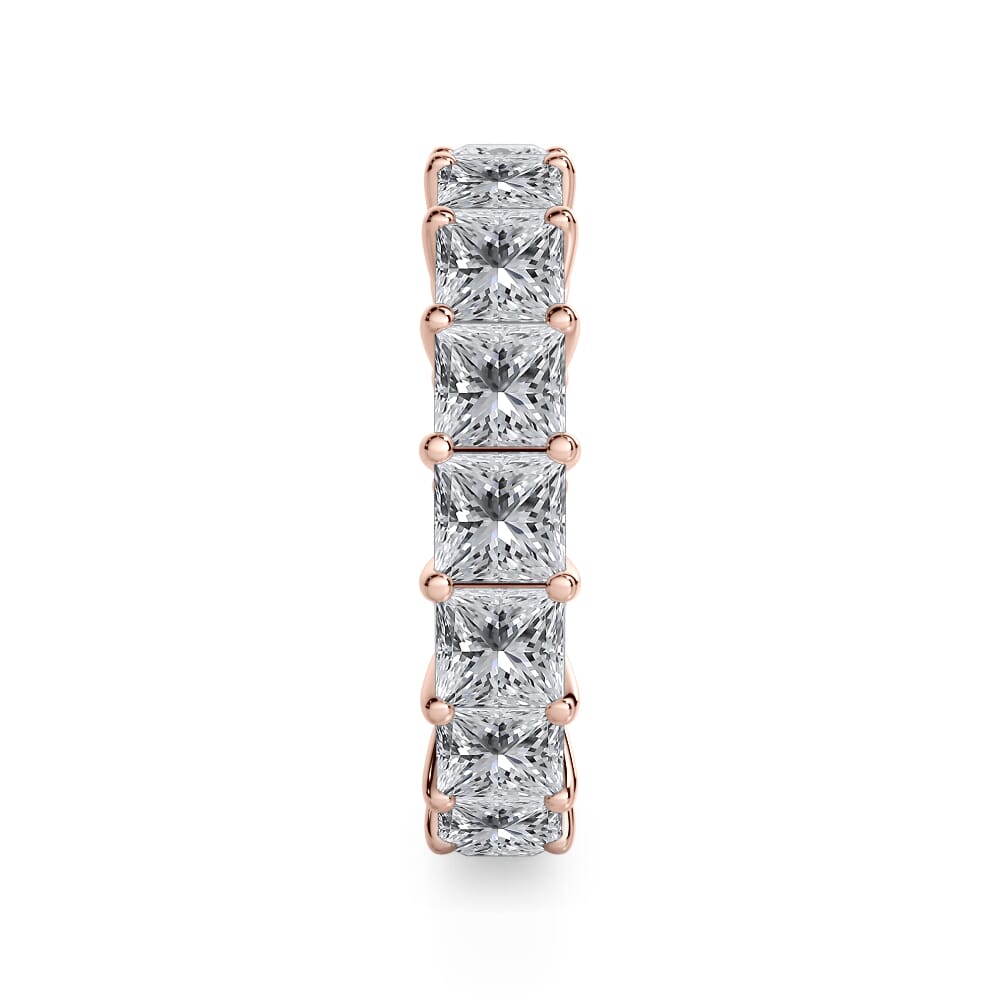 18K Rose Gold Princess Cut Diamond Eternity Ring (4.0 ct. tw.)