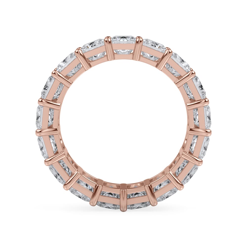 18K Rose Gold Princess Cut Diamond Eternity Ring (4.0 ct. tw.)