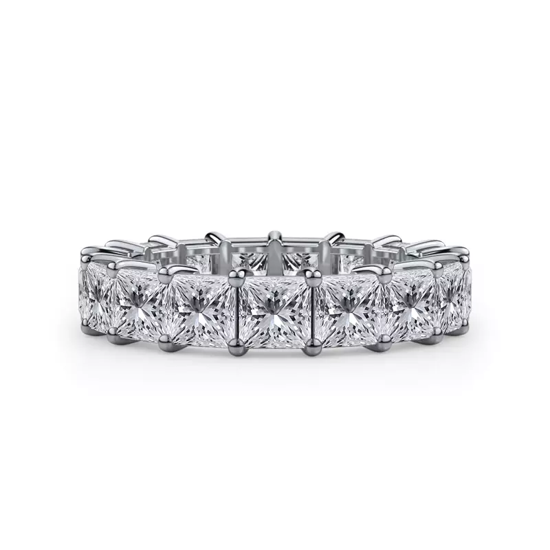 Platinum Princess Cut Diamond Eternity Ring (4.0 ct. tw.)