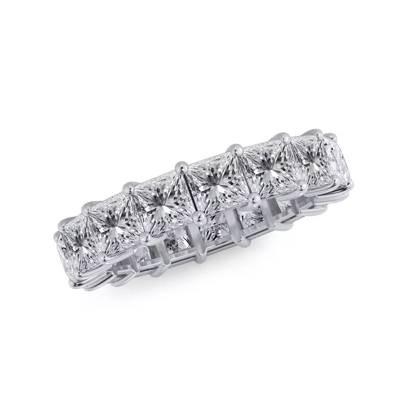Platinum Princess Cut Diamond Eternity Ring (4.0 ct. tw.)