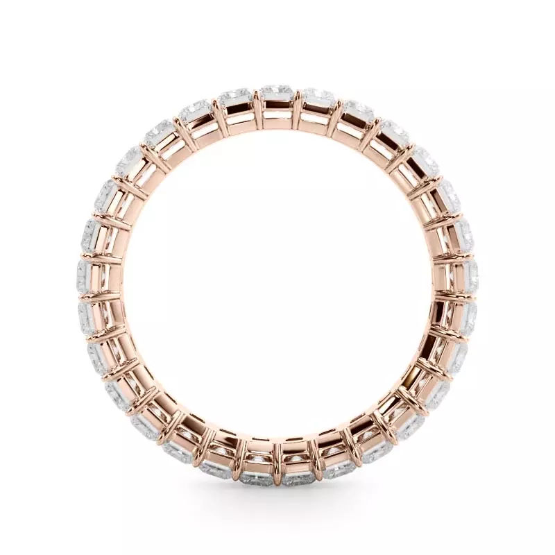 14K Rose Gold Radiant Cut Lab Diamond Eternity Ring (2.0 ct. tw.)