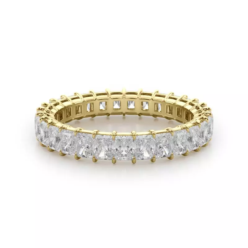 14K Yellow Gold Radiant Cut Lab Diamond Eternity Ring (2.0 ct. tw.)