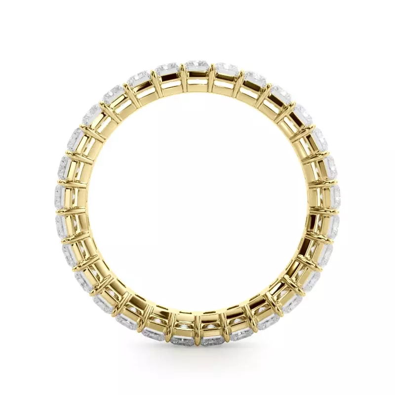 14K Yellow Gold Radiant Cut Lab Diamond Eternity Ring (2.0 ct. tw.)