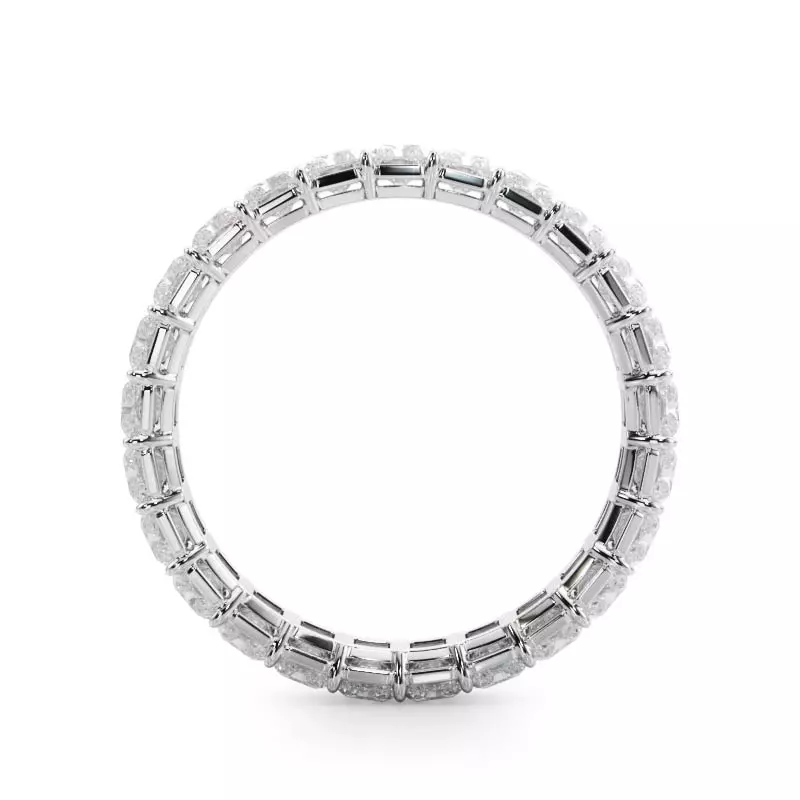 14K White Gold Radiant Cut Lab Diamond Eternity Ring (3.0 ct. tw.)
