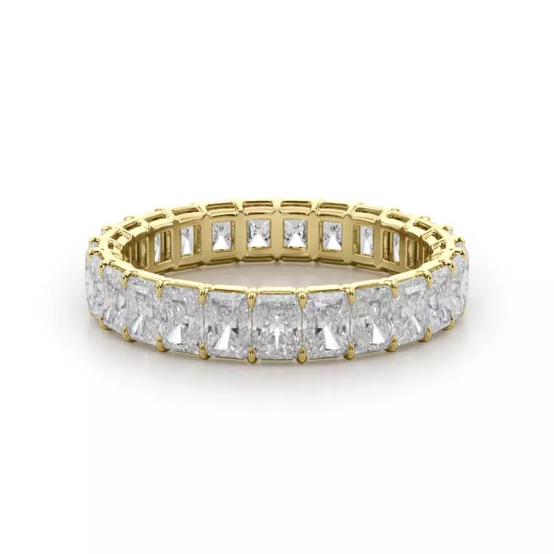 14K Yellow Gold Radiant Cut Lab Diamond Eternity Ring (3.0 ct. tw.)