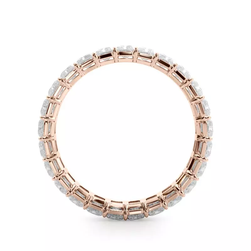 18K Rose Gold Radiant Cut Diamond Eternity Ring (3.0 ct. tw.)