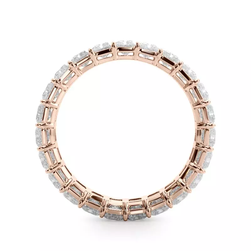 14K Rose Gold Radiant Cut Lab Diamond Eternity Ring (4.0 ct. tw.)