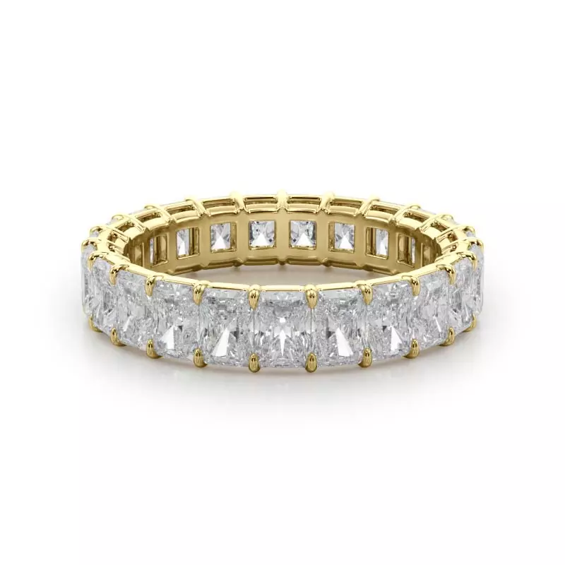 14K Yellow Gold Radiant Cut Diamond Eternity Ring (4.0 ct. tw.)