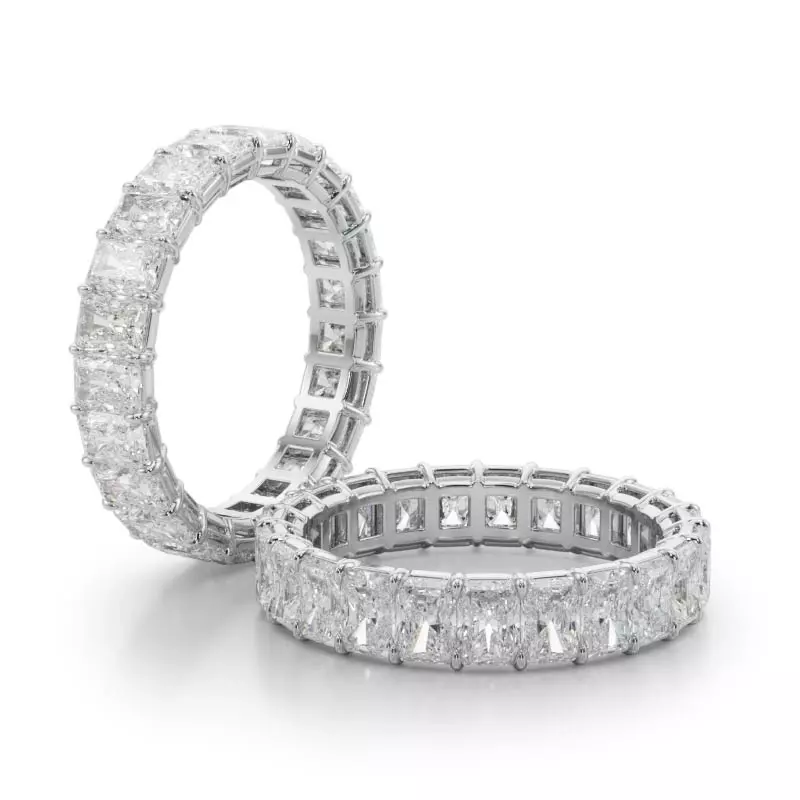 Platinum Radiant Cut Diamond Eternity Ring (4.0 ct. tw.)