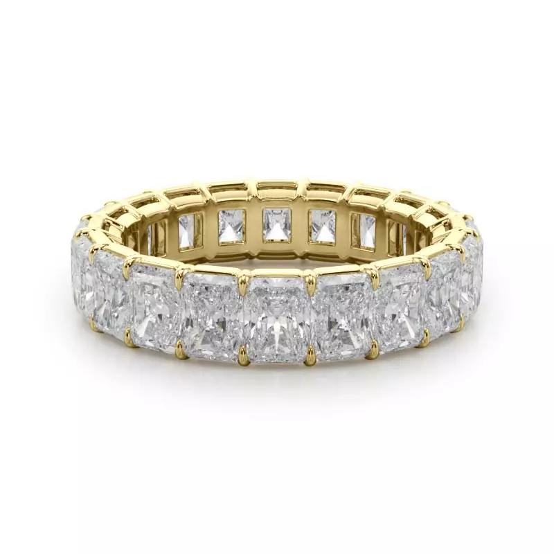 14K Yellow Gold Radiant Cut Lab Diamond Eternity Ring (6.0 ct. tw.)