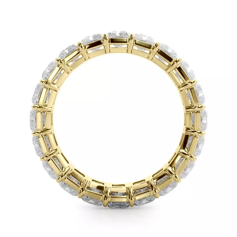 14K Yellow Gold Radiant Cut Lab Diamond Eternity Ring (6.0 ct. tw.)