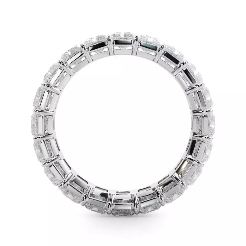 18K White Gold Radiant Cut Lab Diamond Eternity Ring (6.0 ct. tw.)