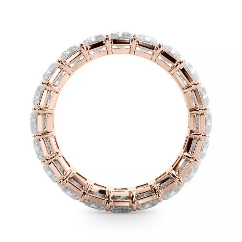 14K Rose Gold Radiant Cut Diamond Eternity Ring (6.0 ct. tw.)