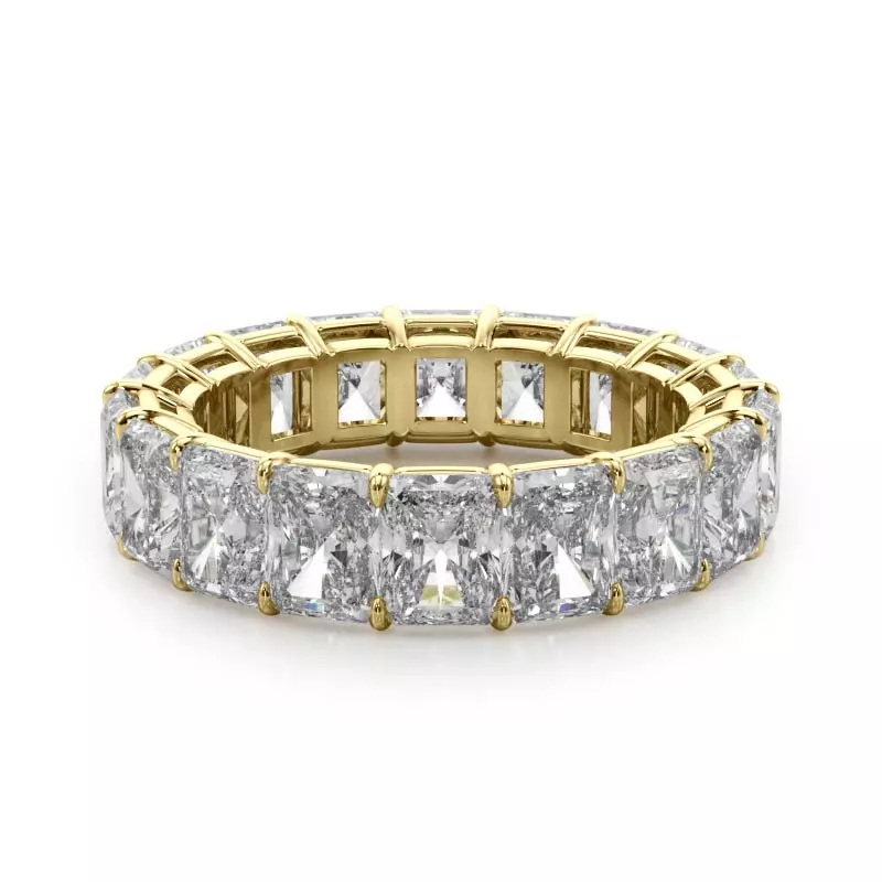 18K Yellow Gold Radiant Cut Lab Diamond Eternity Ring (7.0 ct. tw.)