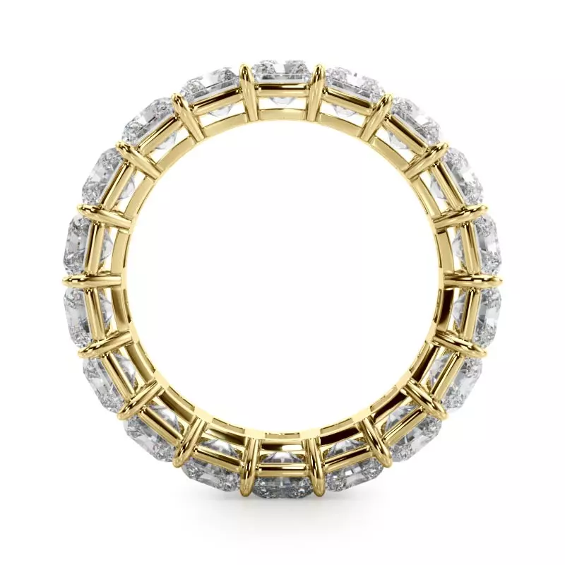 18K Yellow Gold Radiant Cut Lab Diamond Eternity Ring (7.0 ct. tw.)