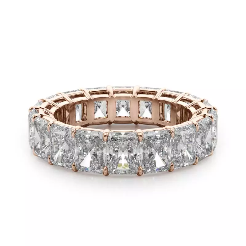 18K Rose Gold Radiant Cut Diamond Eternity Ring (7.0 ct. tw.)