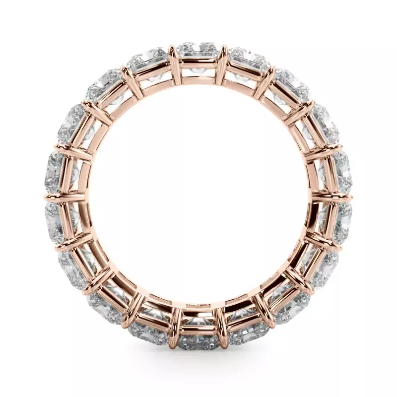 18K Rose Gold Radiant Cut Diamond Eternity Ring (7.0 ct. tw.)
