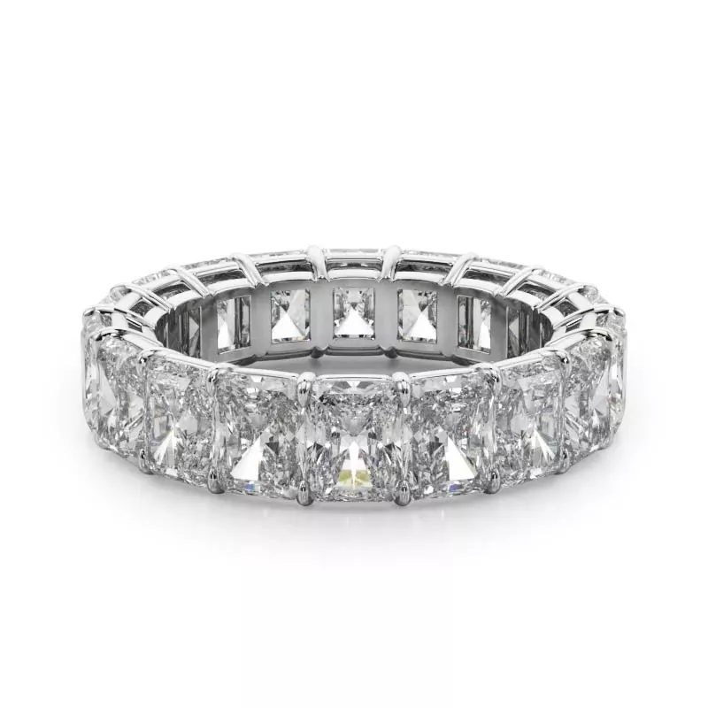Platinum Radiant Cut Diamond Eternity Ring (7.0 ct. tw.)