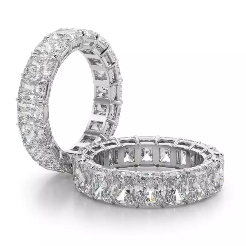 Platinum Radiant Cut Diamond Eternity Ring (7.0 ct. tw.)