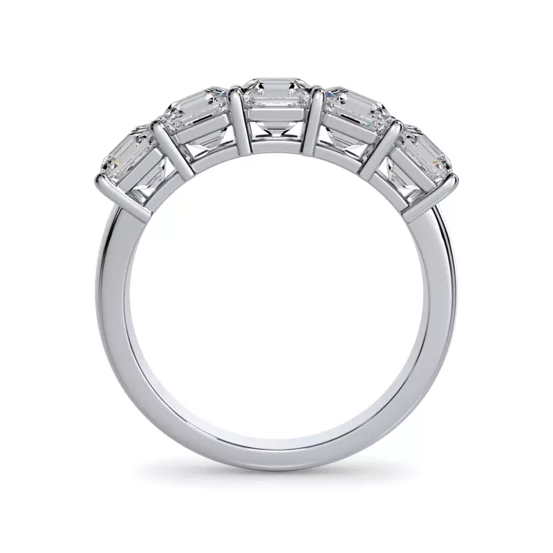Platinum Asscher Cut Diamond 5 Stone Ring (2.50 ct. tw.)